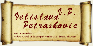 Velislava Petrašković vizit kartica